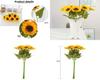 Artificial Sunflower Wedding Decoration With Silk Flowers For Home Living Room And Photography Prop