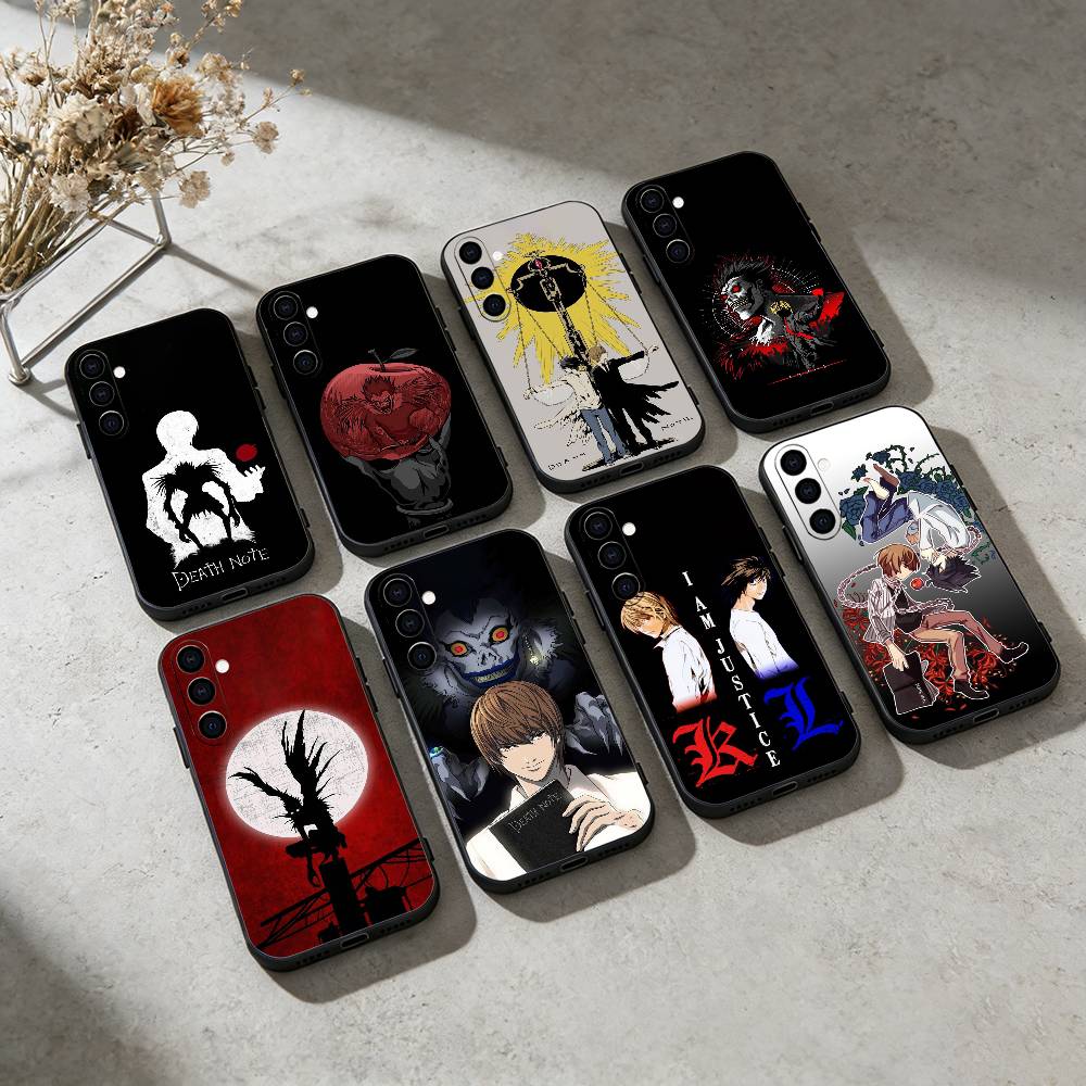 Anime D-Death Note Phone Case For Samsung GalaxyA13,21s,22,31,32,52,53,71,72,73,Soft Black Cover