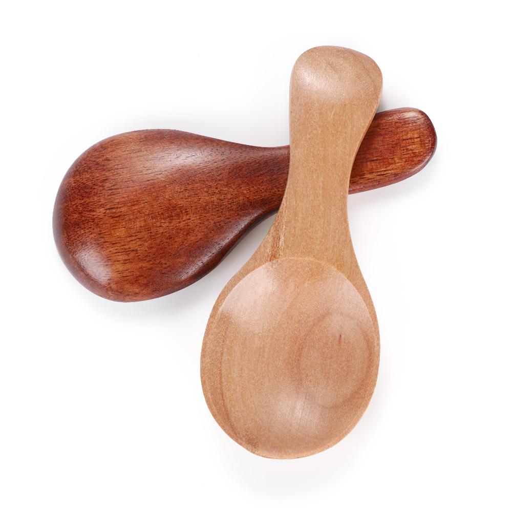 2/5pcs Small Little Mini Natural Wooden Spoon Scoop Tea Honey Coffee Condiment Salt Sugar Spoon Cooking Tools Kitchen Gadgets