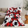 GUOYU Blanket Dice Black BALL Poker Throw Soft Flannel Throw Summer Blanket Lightweight Cozy Nap Blanket For Sofa Bed Travel