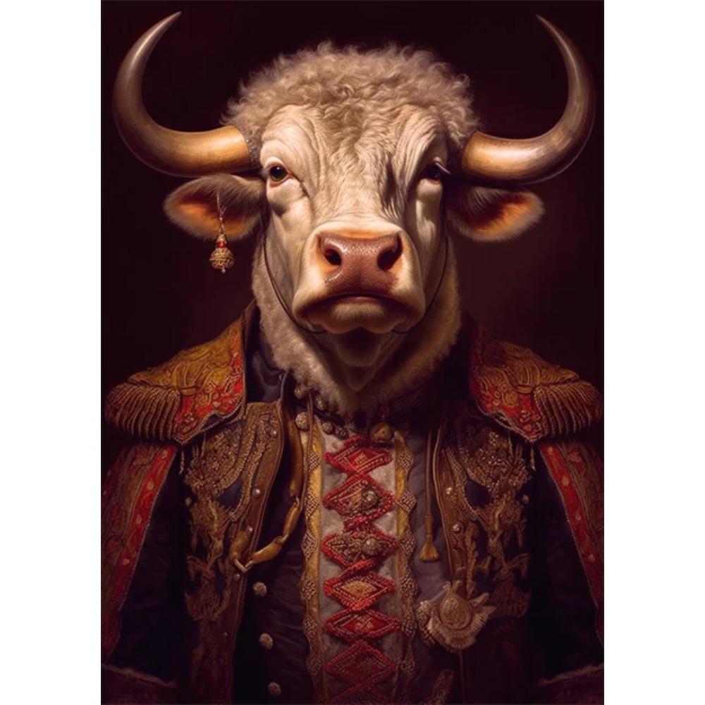 Noble Animals Deer Lion Portrait Vintage Art Posters Canvas Prints Art Paintings Cool Animal Wall Art Pictures Living Room Decor