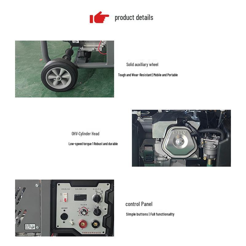 Xinbate Industrial Gasoline Generator Welder, 192 Power, 300A, 5-8 KW, 4.0 Welding Rod