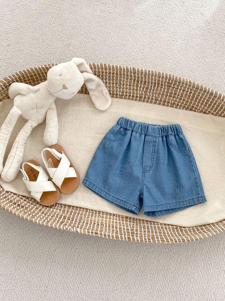 Baby Girl Summer Knit Set Short Sleeve Hollow Out Top And Shorts Breathable Casual Two Piece Outfit