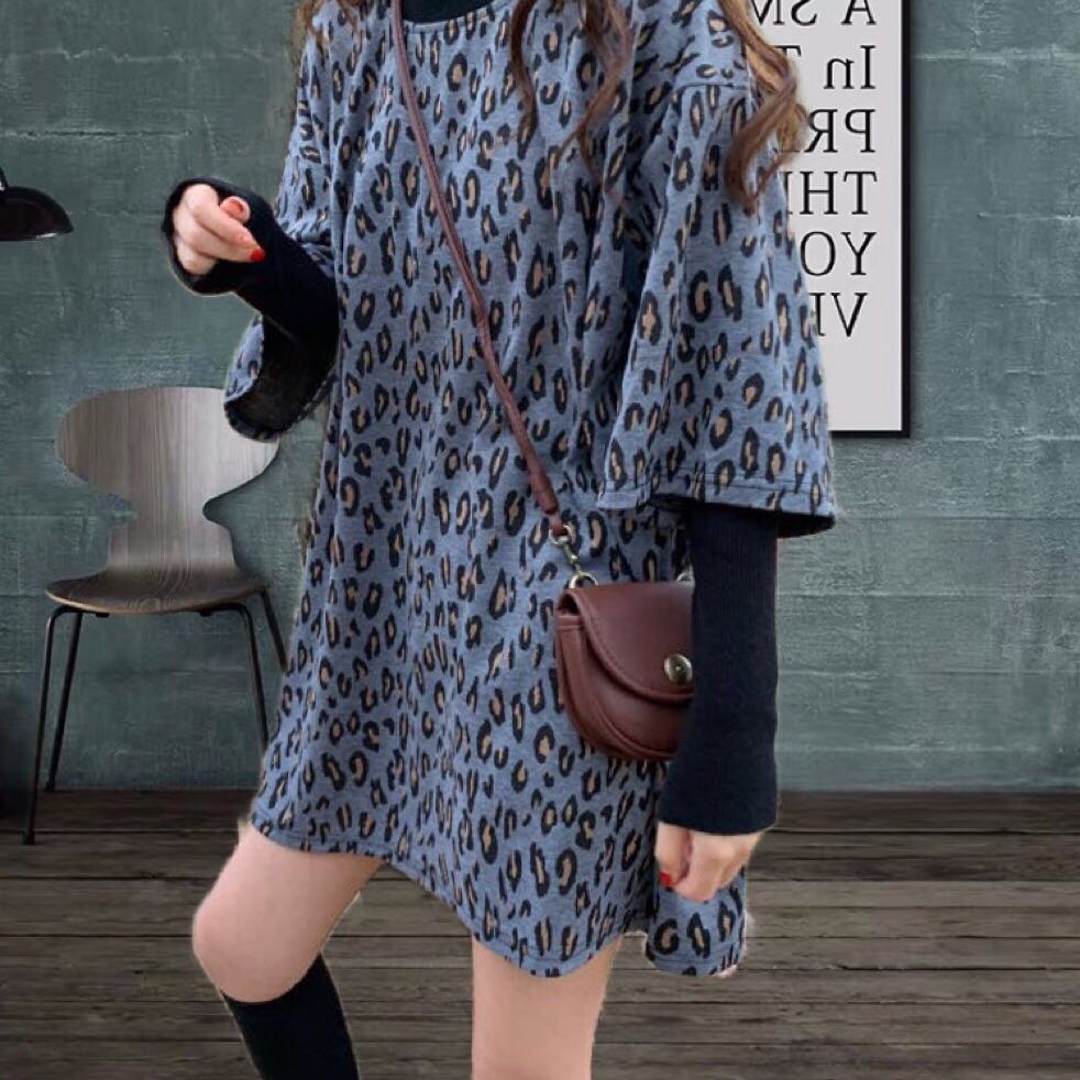 Vintage Leopard Printed Casual Loose T Shirt Summer Korean Short Sleeve T-shirts for Women Harajuku Students Y2k Tops Streetwear