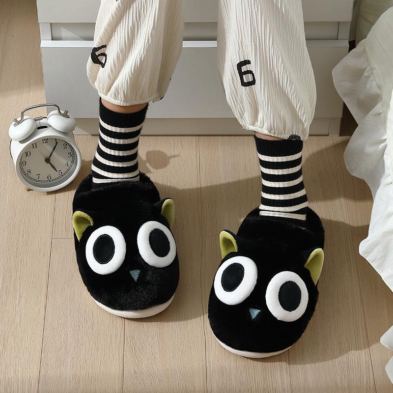 Cartoon cute cute cotton slippers autumn and winter indoor home non-slip plush thickened warm cotton mop