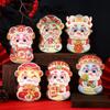 6pcs Traditional 2025 Snake Year Red Envelope Blessing God of Wealth Red Envelope  Wedding Birthday