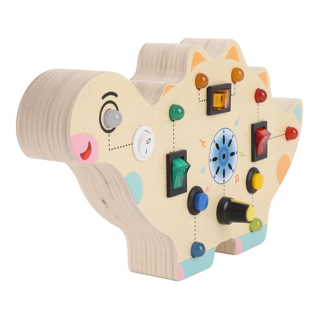 Animal Shape Wooden Switch Light Game Switch Circuit Board Sensory Toy Early Learning Educational