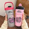 Large Capacity Thermos Cup for Women, New 2024 Model, Stylish Student Straw Cup, Dual-Use Coffee Cup, Portable