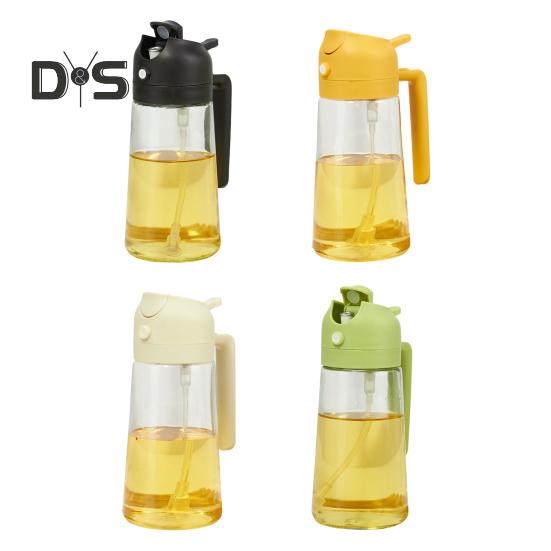 Butelka z rozpylaczem do oleju 2 w 1 Szklany dozownik i rozpylacz do oleju 500ml Wydajna kontrola oleju Gotowanie Wielofunkcyjne narzędzie kuchenne do oliwy z oliwek octu