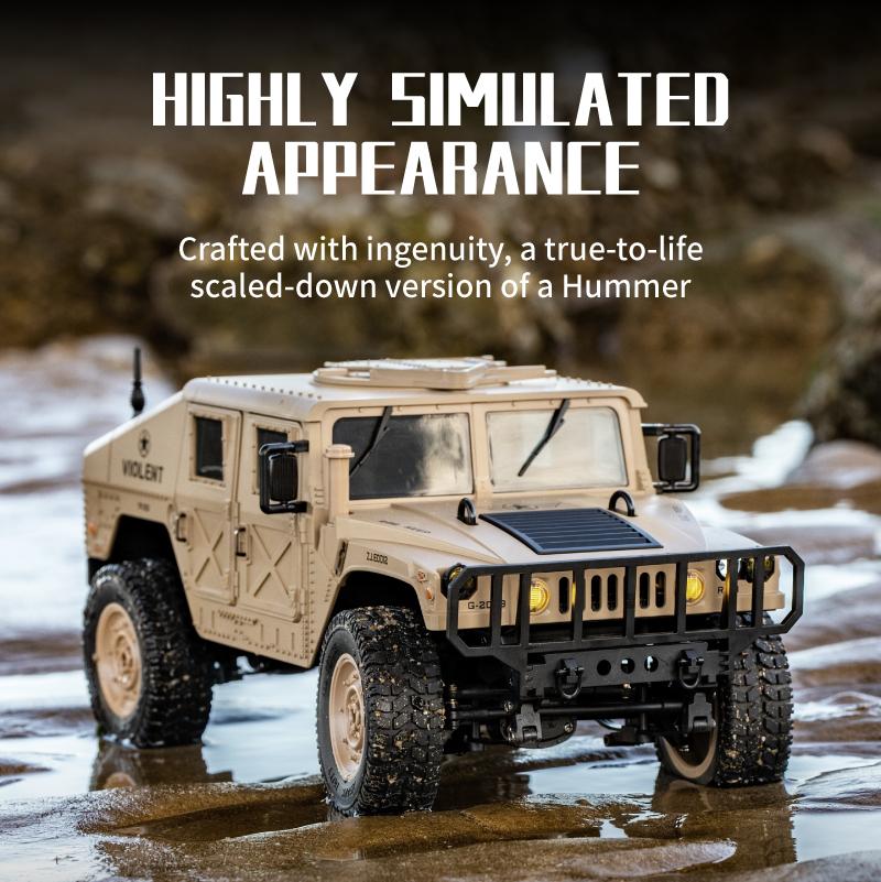 C8835 1:14 2.4G RC Car Simulation 4x4 All-terrain Off-road Climbing Vehcile Remote Control Military Jeep Toy Best Gift for Kids