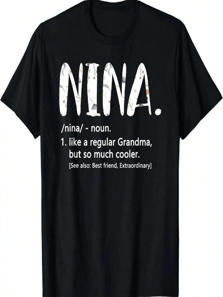 Nina Shirts For Women Mothers Day Idea Cute Grandma Nina T-Shirt