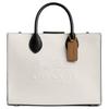 Coach Ace 26 Color Block Detachable Shoulder Strap Leather Tote Bag Women tote White Black CAM39-B4CAH