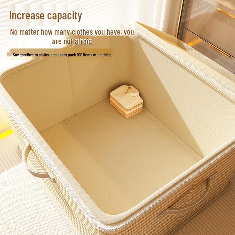 Foldable Handheld Storage Box with Lid for Clothes, Toys, and Snacks
