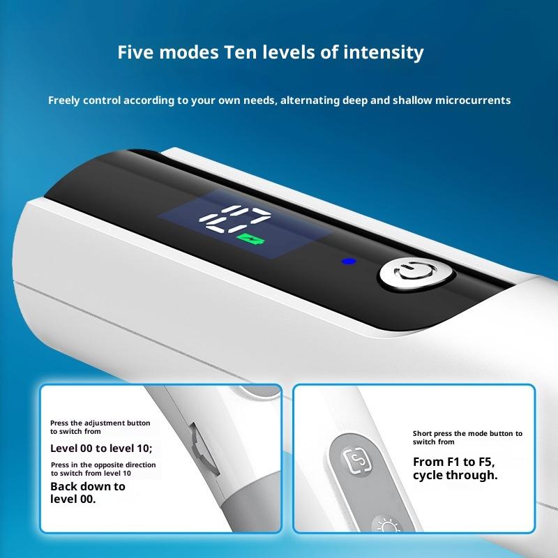 Multifunctional Electric Double-Head Massage Pen Intelligent Meridian Pen Type-C Fast Charging 10 Gears Adjustment For Neck Back