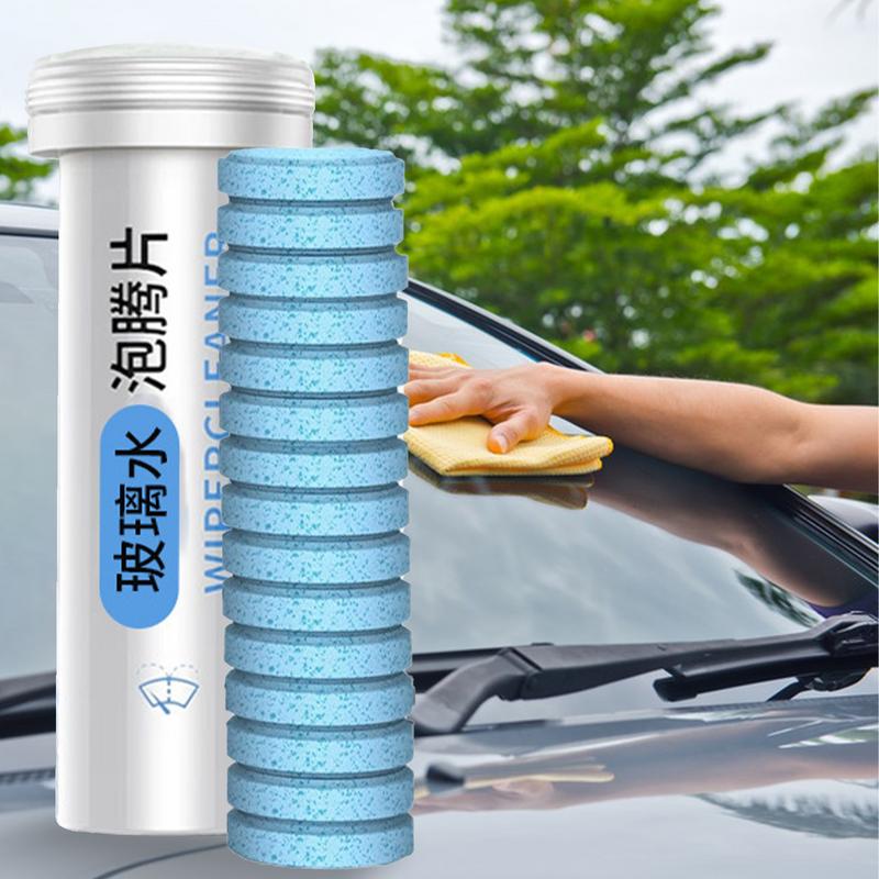 Car Windshield Washer Fluid Tablets 15PCS Solid Effervescent Tablets Car Window Cleaner Household Glass Cleaner