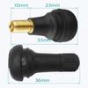 12 Pieces Snap-in Rubber Tire Valve Stems TR412 11.5mm 0.453 Inch with High Temperature Brass Valve Cores Tyre Valve Stems for Tubeless Rim Holes on