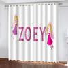 Cartoon Engel Mädchen Rosa Prinzessin Fenstervorhänge im Kinderzimmer Wohnzimmer Flur Dekoration Küchenvorhänge Drapierungen Jalousien 2 Stück