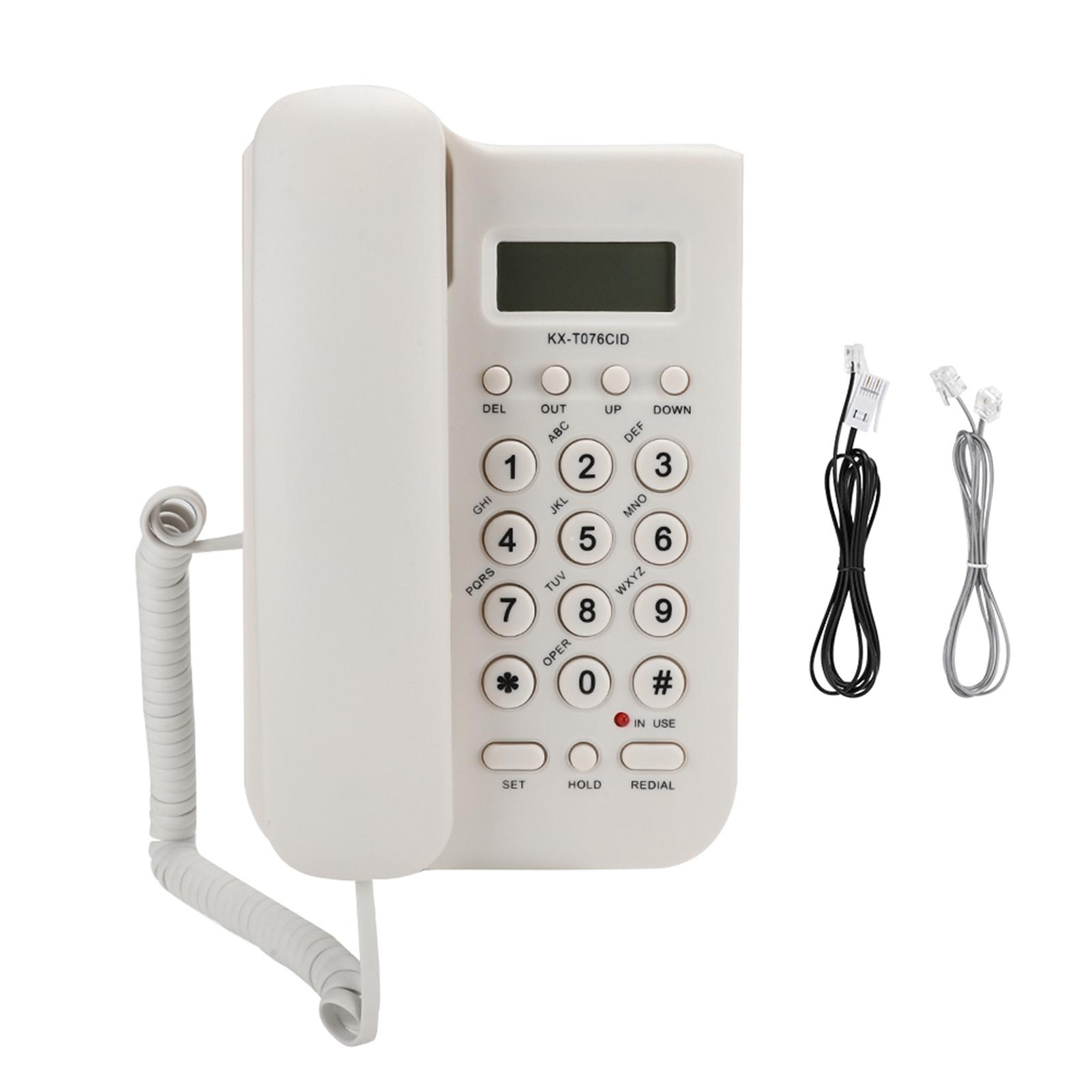 

KX T076 Wired English Landline Telephone (UK Telephone Line with Random Color)(White )