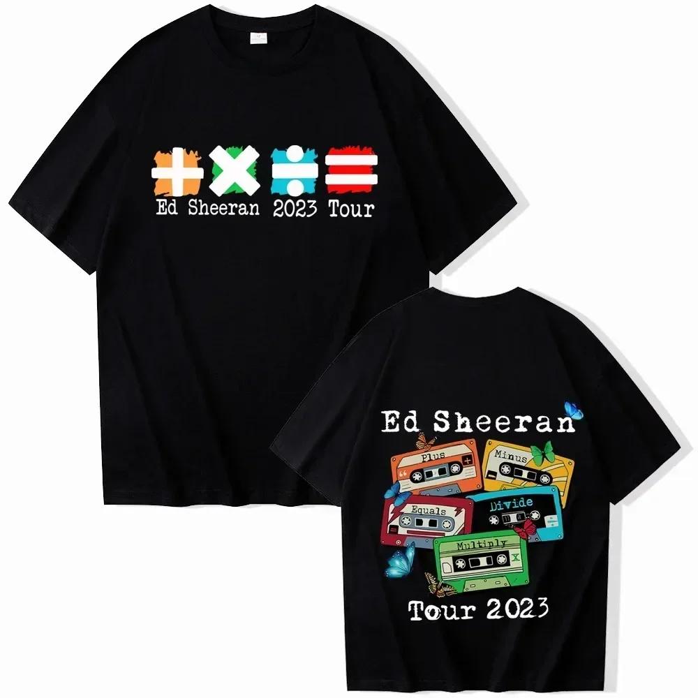 Ed Sheeran 2024 World Tour T-Shirts Man Woman Harajuku Hip Hop O-Neck Short Sleeve Shirts Fans Gift