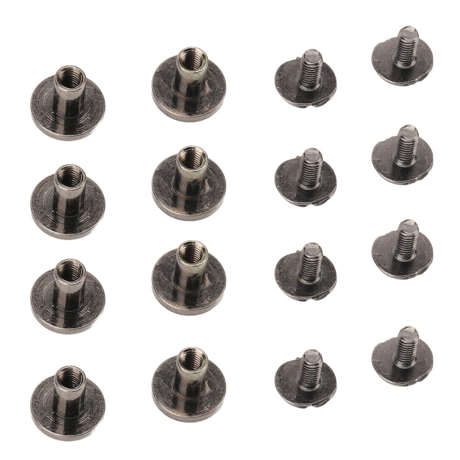 

120set Chicago Screws 9.5x8mm Burr Brass Curved Appearance Flat Head Electroplating Leather Rivet Tool