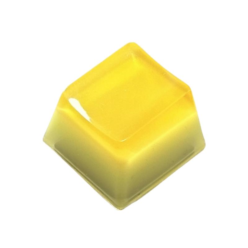 

Смоляные пудинги Прозрачный колпачок клавиши 3D Желейная капля Клеи Подсветка Просвечивающий колпачок клавиши для механических игровых клавиатур жёлтый
