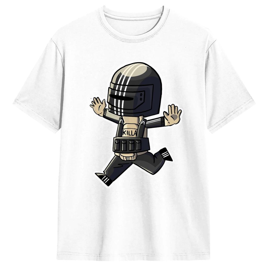 Vintage T Shirt EscapeFromTarkov Killa Running Chibi Cotton TShirts for Mens Summer Y2K Retro Casual Short Sleeve Tops