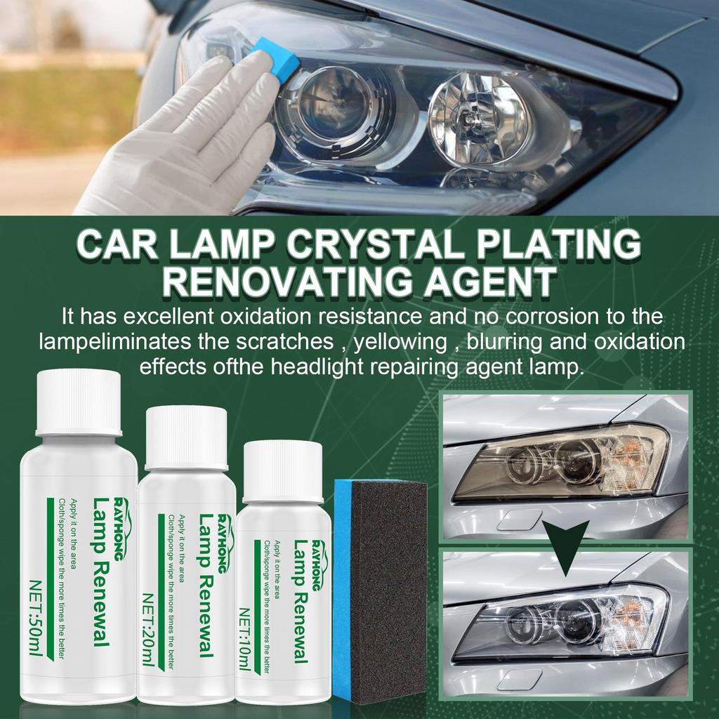 20ml/50ml Automotive Headlight Restoration Fluid Lampshade Yellowing Sanding Cleaning Scratches Polishing Agent Lamp Repair Fluid