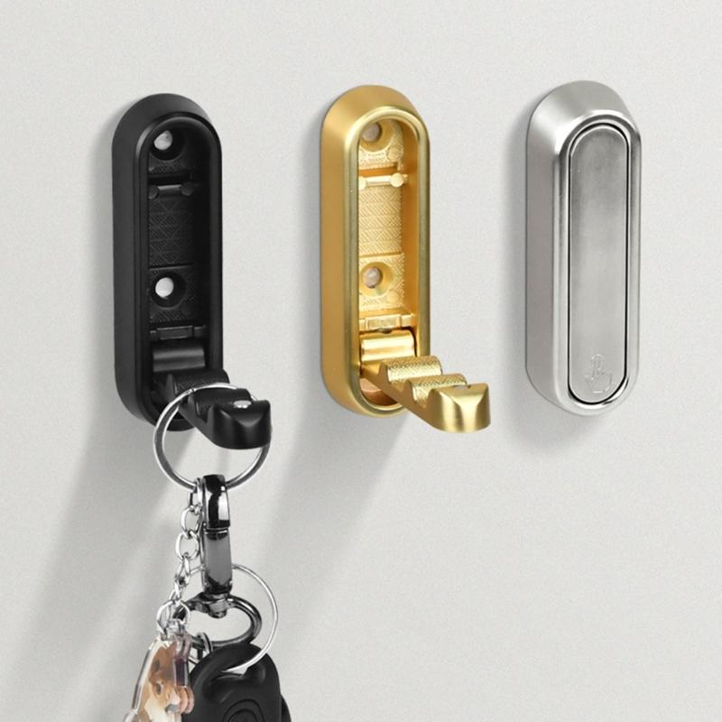 Set med 2 Fällbara Väggkrokar för Jackor Hattar Ryggsäckar Kraftig Aluminiumlegering Handdukshängare Krok Klädhängare