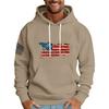 Men's Loose Flag Printed Hooded Sweatshirt Men's Casual Fashion Sports Sweatshirt