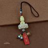 Boxwood Peach Wood Rearview Mirror Ornament: Bodhi Pendant for Peace and Joy