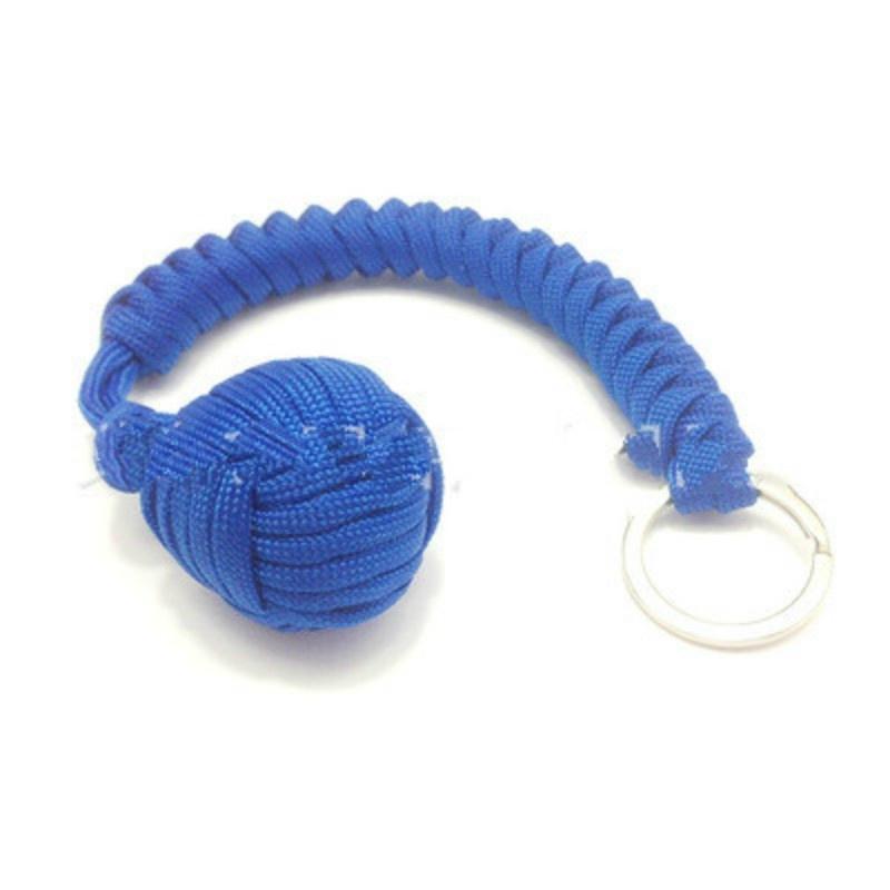 Outdoor Security Protection Black Monkey Fist Steel Ball for Girl Bearing Self Defense Lanyard Survi