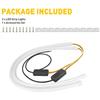 2X 60Cm Amber Turn Signal White Car DRL Daytime Running LED Strip Light Flexible
