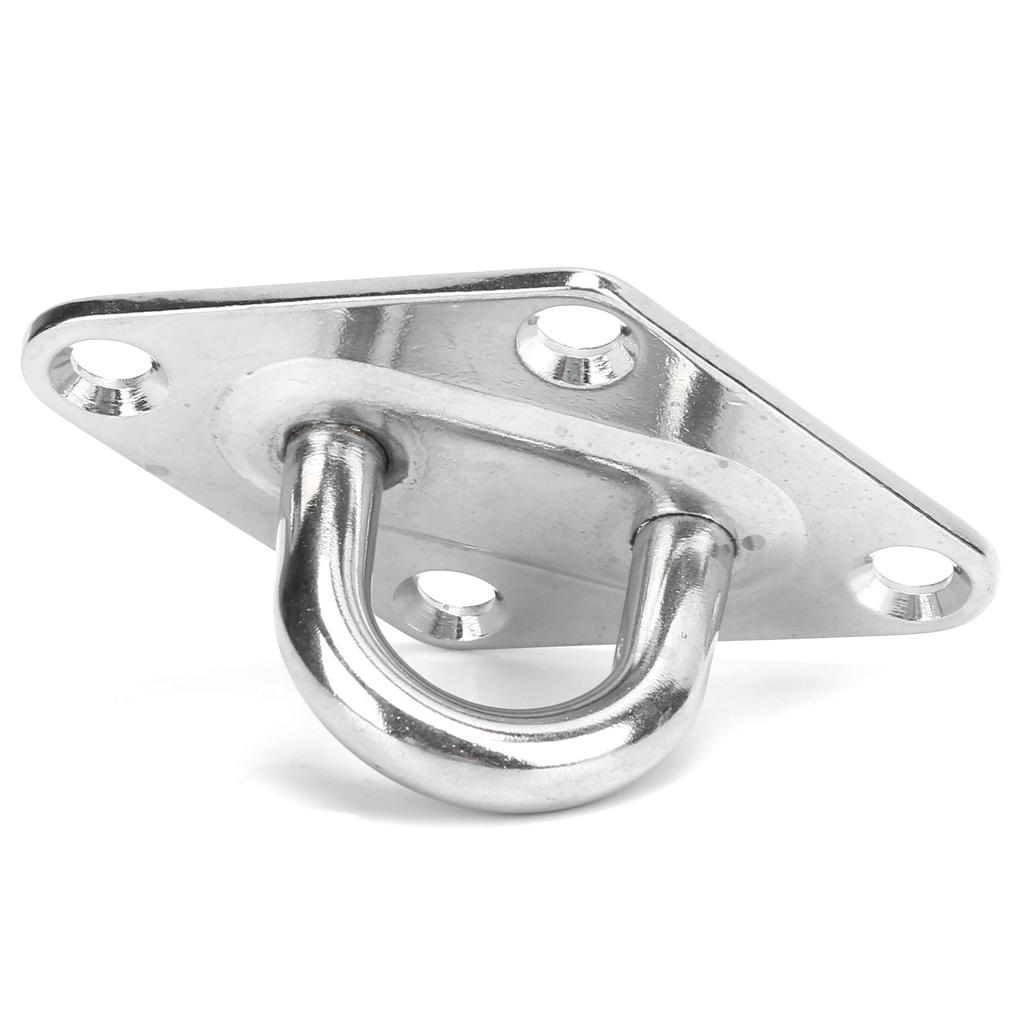 4PCS 8MM Eye Plate Diamond Shaped Ceiling Hook Pad Staple Hook Loop Marine Hardware Yacht Accessories