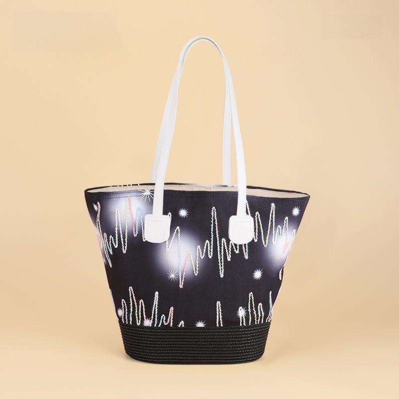Casual Woven Straw Bucket Bag With Large Capacity For Daily Use