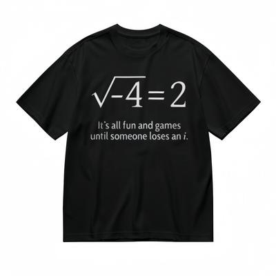 Pánské klasické tričko Humor pro matematické nadšence s minimalistickým typografickým designem