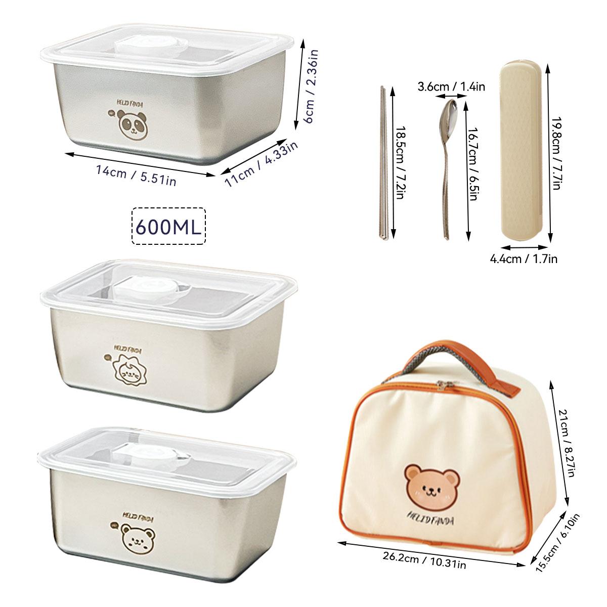 

Квадратный ланч-бокс из нержавеющей стали 304 для студентов, детей, портативный герметичный контейнер для еды, многоразовый, для холодильника, коробка для сохранения свежести