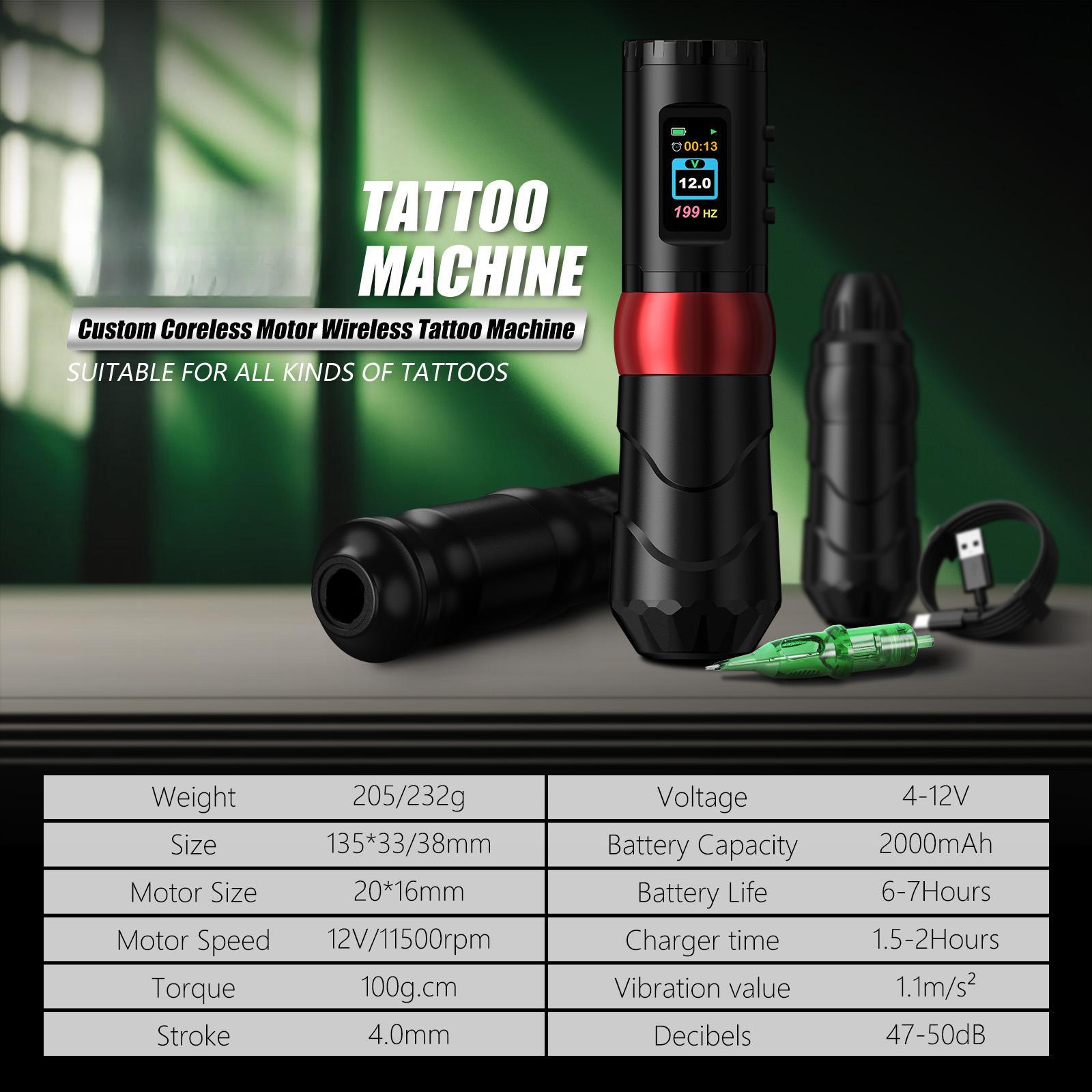 Беспроводная тату-ручка с двигателем без сердечника — фото 7