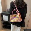 Fashion bag summer jelly transparent bag pvc handbag fashion women's bag shoulder messenger bag transparent bag