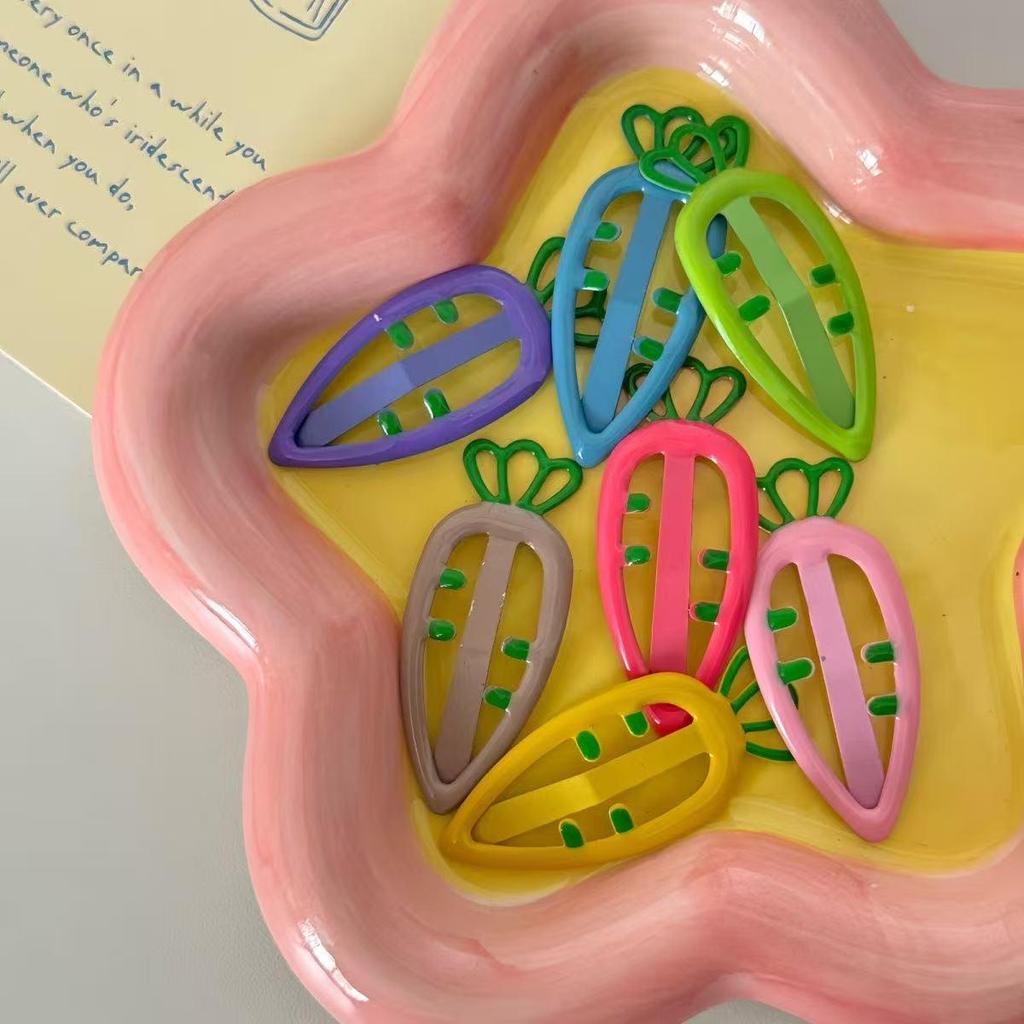 Cute Cartoon Carrot Hair Clip for Little Girls - Gentle On Hair, Colorful Dopamine Design