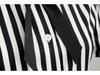 European-American Striped Patchwork Bow Party Swing Dress for Women
