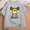 Fun Womens Fitness Tshirts Humorous Duck Tshirts Cute Chick Weightlifting Tops Womens Fitness Tshirts Clothing Tops Y2K