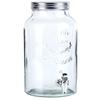 Glass Beverage Dispenser Jar with Tap 6.2L