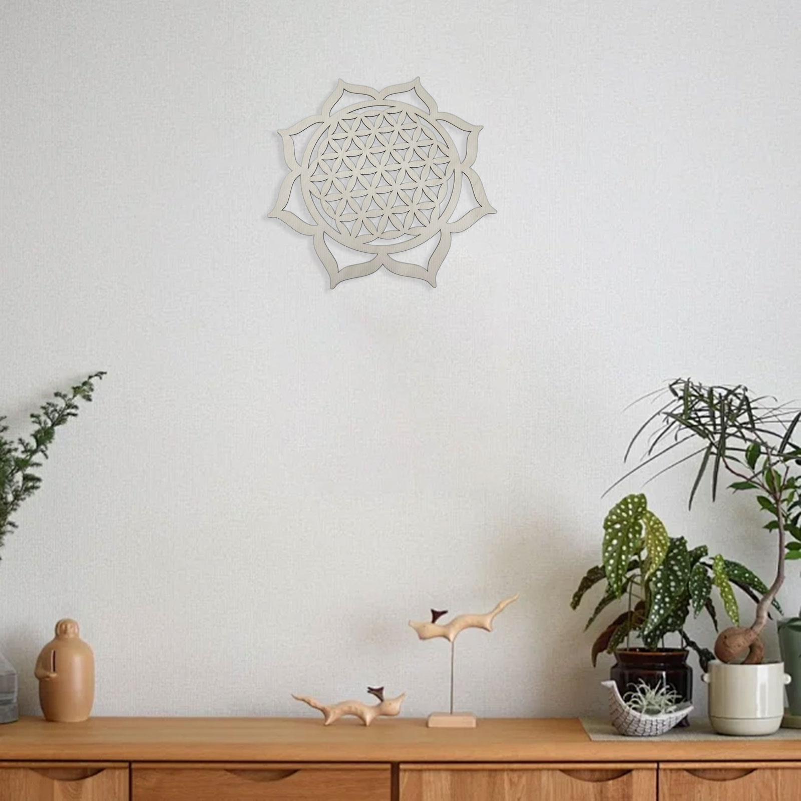 

Geometry Wood Wall Art Wooden Wall Decor Bohemian Ornament Wall Sculpture Hanging Decoration for Bedroom Living Room Hallway