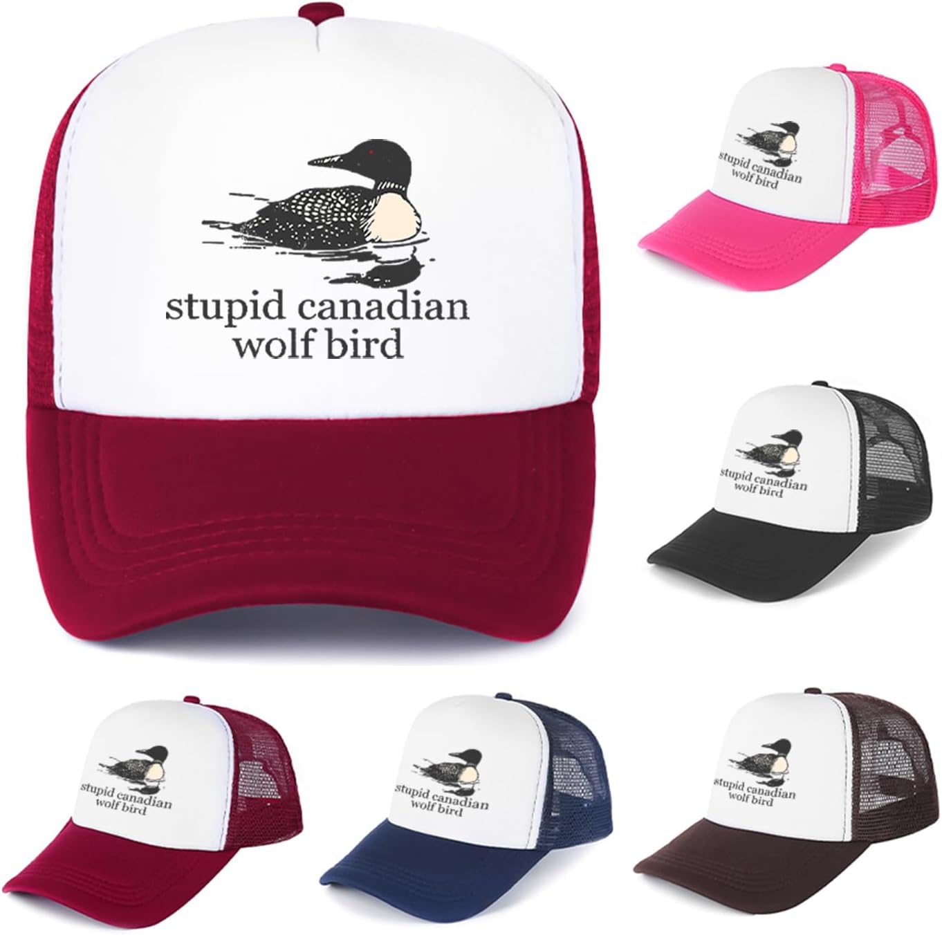 Stupid Wolf Bird Men Women Hat Baseball Cap Stupid Wolf Bird Funny Humor Men Women Hat