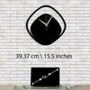 Stylish Watch Wall Clock with Numbers/Large Size Clock & Wall Ornament/Metal Outdoor Wall Clock for Bedroom, Office -Black