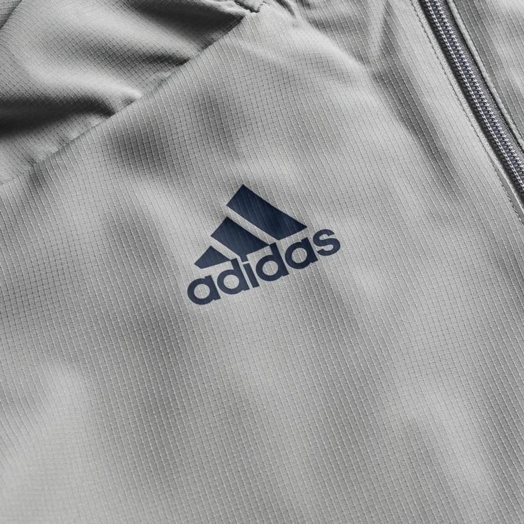 Adidas Spain National Team Soft Moisture-Wicking Striped High-Collar Jacket Men Jacket Gray FI6273