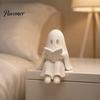 Small Shelf Sitter Ghost Reading Book Halloween Decoration, 3D Printed Statue, Unique Bookshelf Figurine Cute Spooky Sitting for Bookshelf,