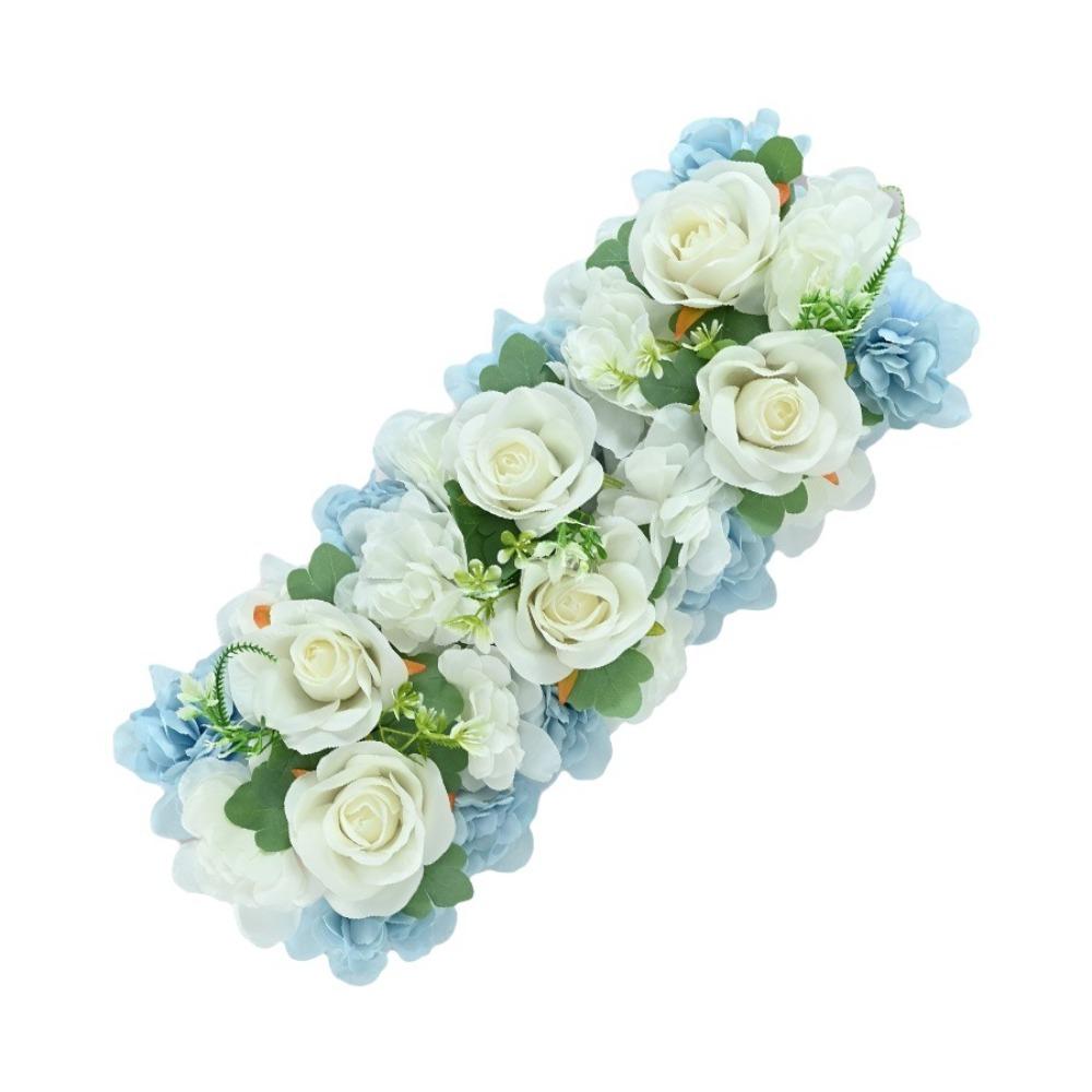 54X23CM Size Artificial Rose Strip Simulation Flowers Strip Flower Design Wedding Scene Decoration Rose Arrangement