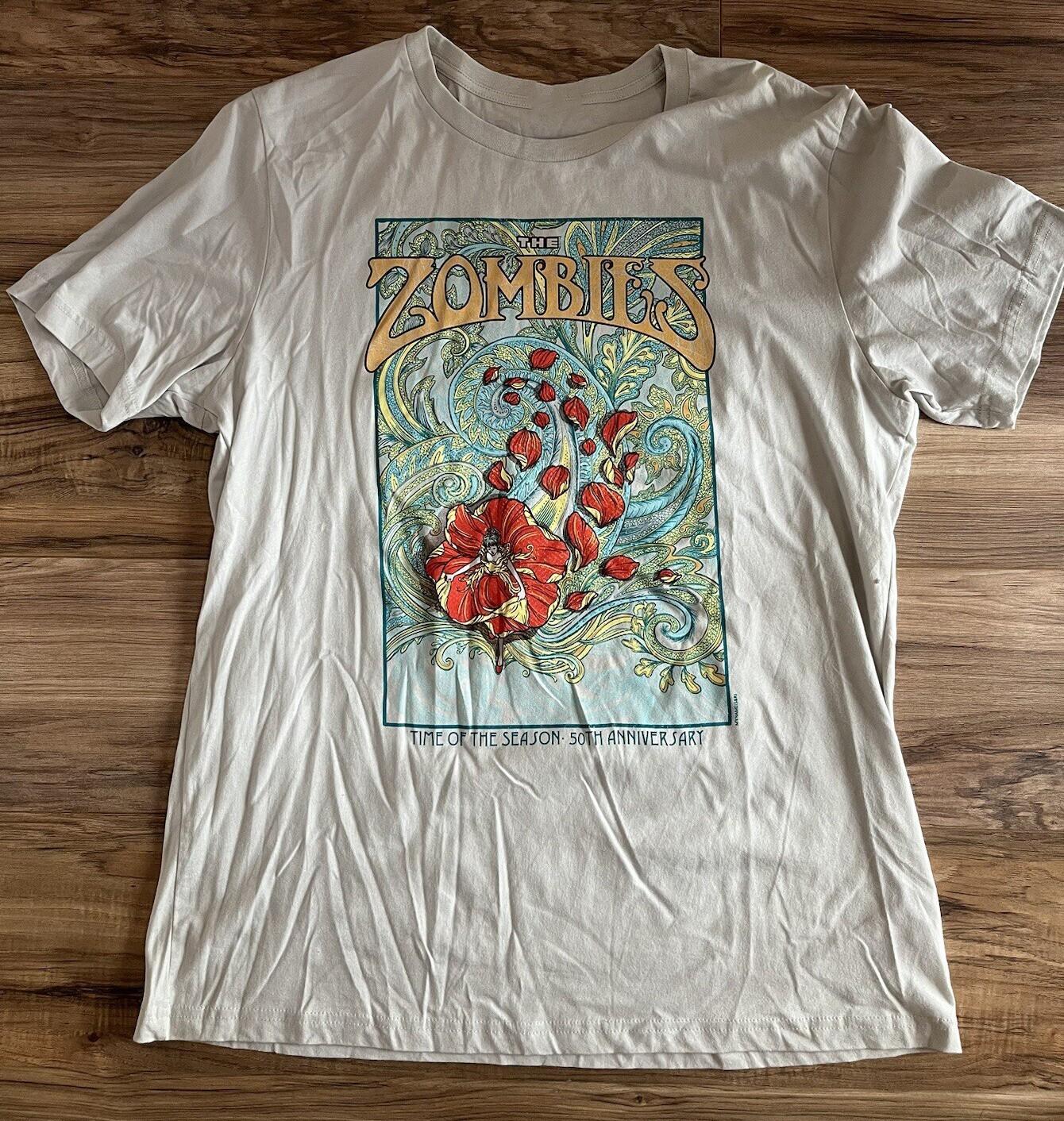 The Zombies Time of the Season 50th Anniversary Cotton White T Shirt S