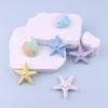 6Pcs DIY Charms for Bag Accessories Handbag Starfish Shell Beach Totes Bags Decoration Waterproof for Bag/Beach Bag